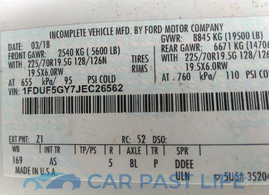 1FDUF5GY7JEC26562# 8
