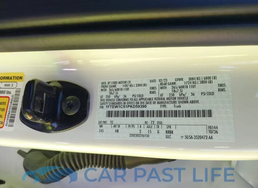 1FTEW1C51PKD59390# 9