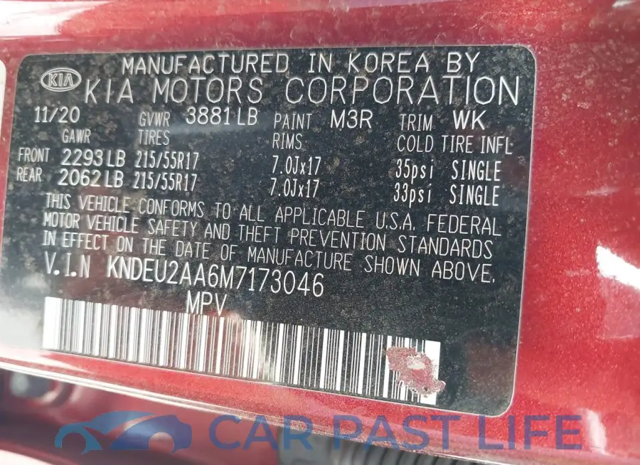 KNDEU2AA6M7173046# 9