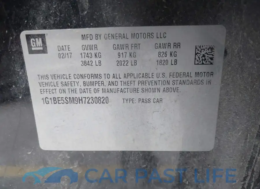 1G1BE5SM9H7230820# 9