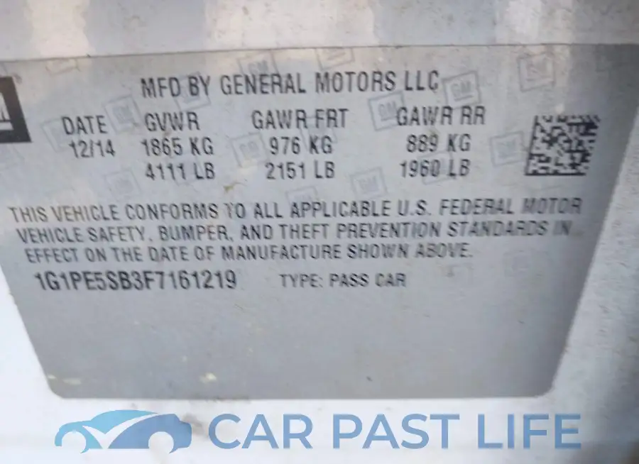 1G1PE5SB3F7161219# 9