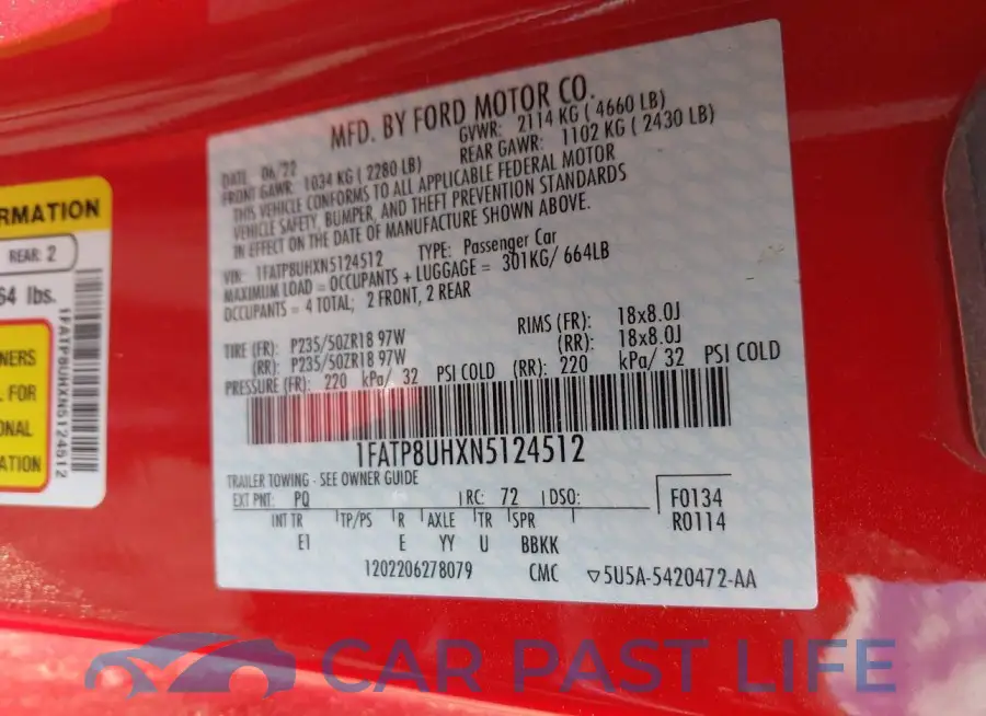 1FATP8UHXN5124512# 9