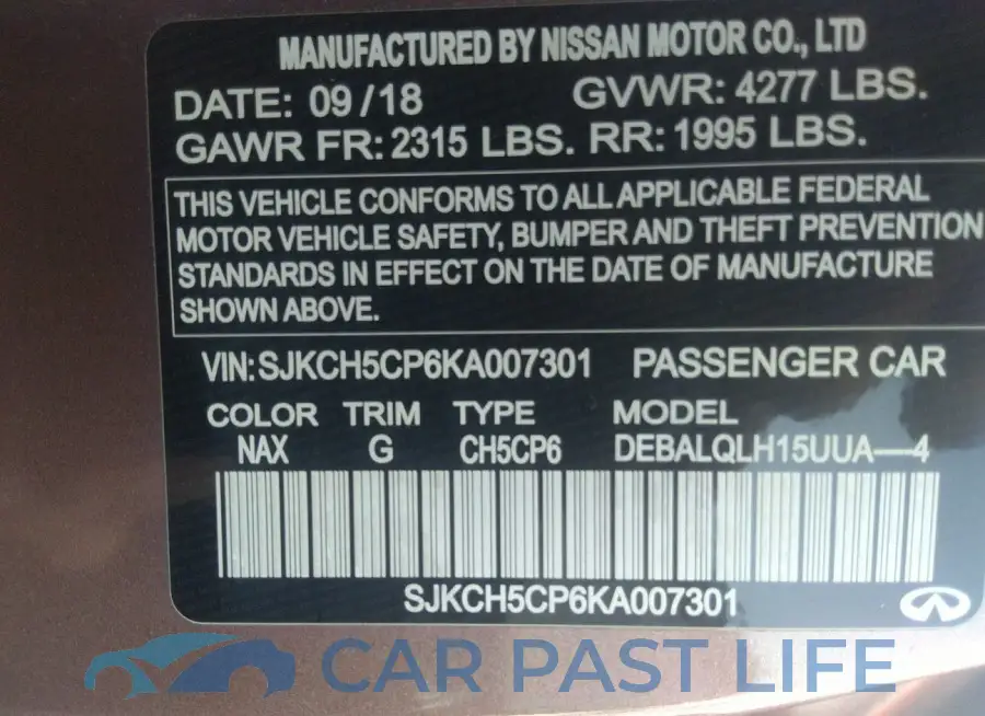 SJKCH5CP6KA007301# 9