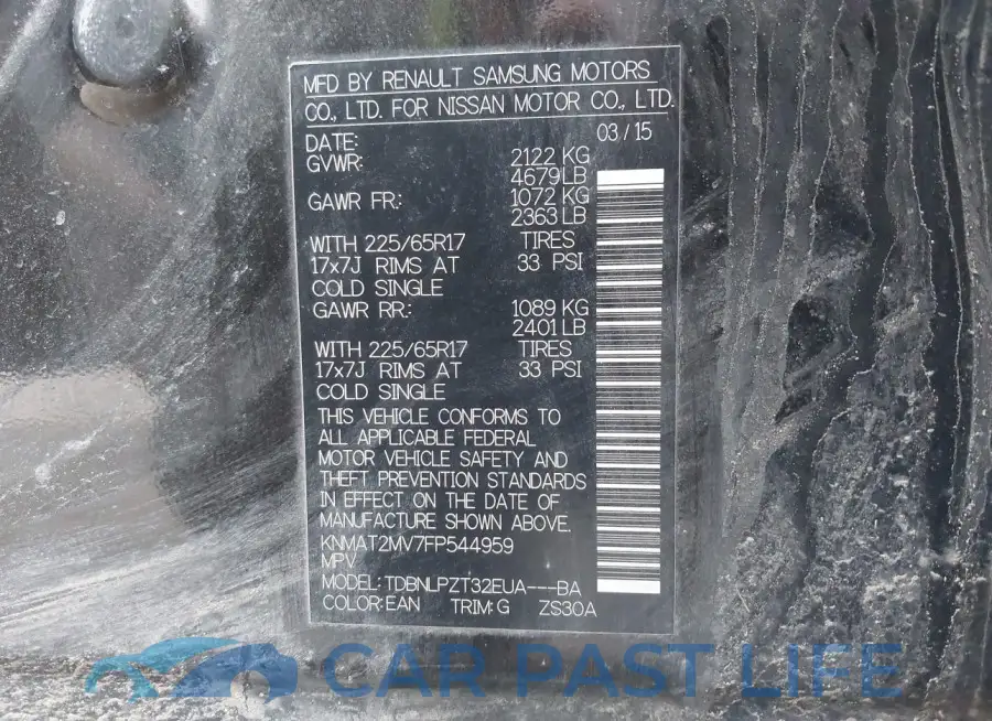 KNMAT2MV7FP544959# 9