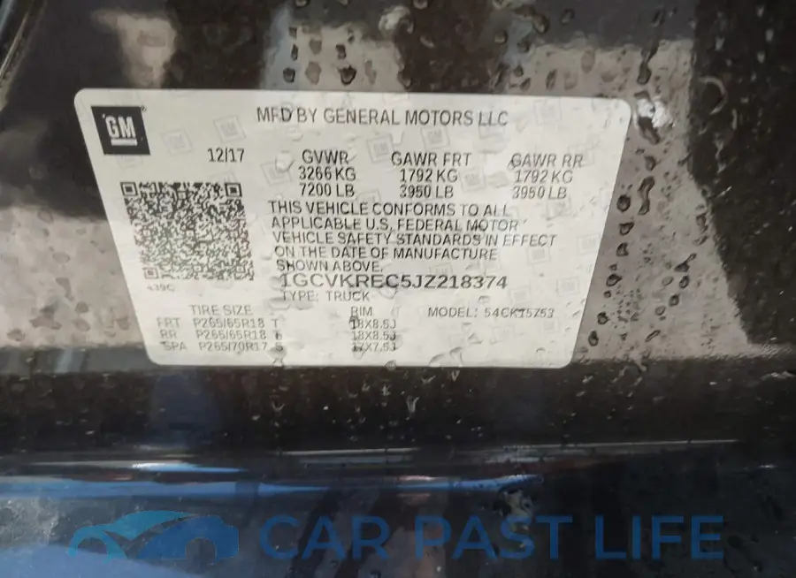1GCVKREC5JZ218374# 9