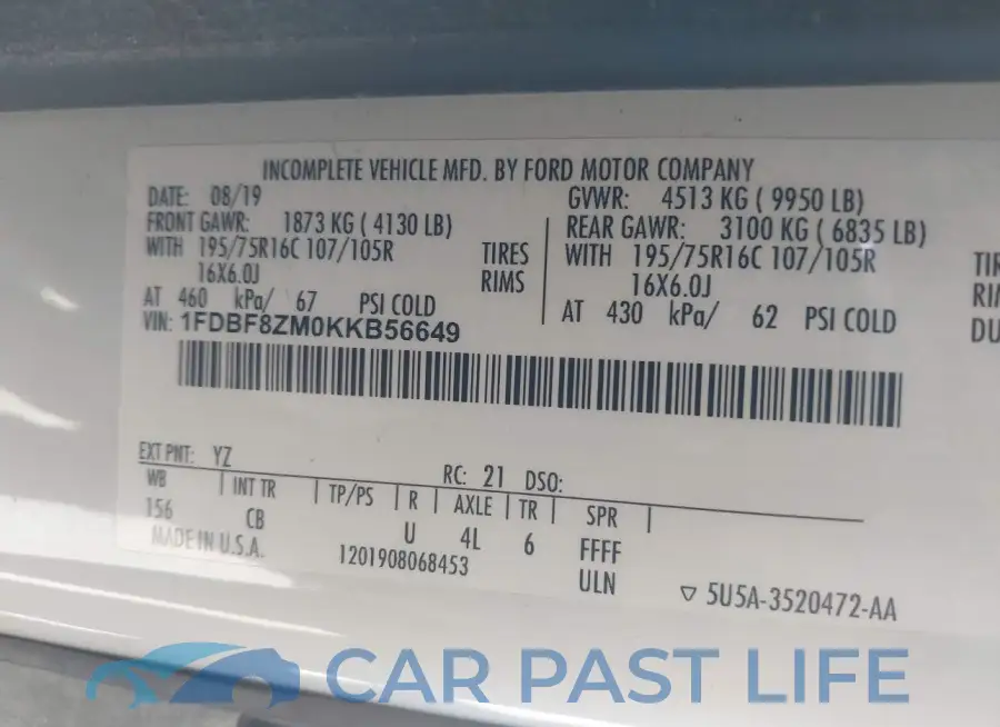 1FDBF8ZM0KKB56649# 9