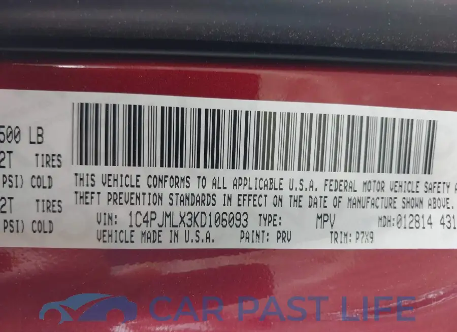 1C4PJMLX3KD106093# 9