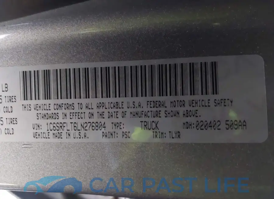 1C6SRFLT6LN276804# 9