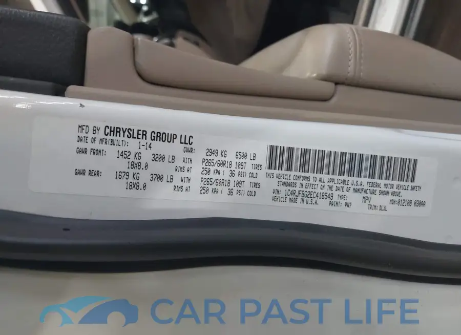 1C4RJFBG2EC418549# 9
