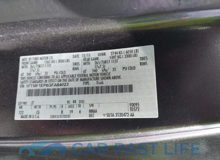 1FTMF1EP8GFA84023# 9