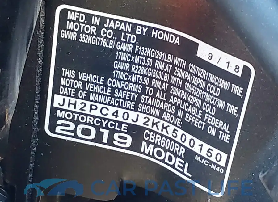 JH2PC40J2KK500150# 10
