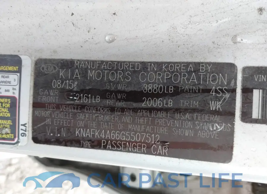 KNAFK4A66G5507512# 9