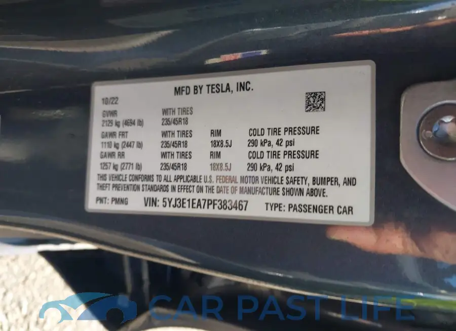 5YJ3E1EA7PF383467# 9
