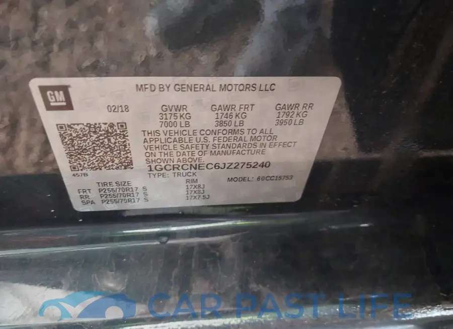 1GCRCNEC6JZ275240# 9