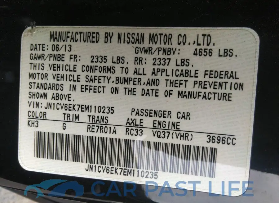 JN1CV6EK7EM110235# 9