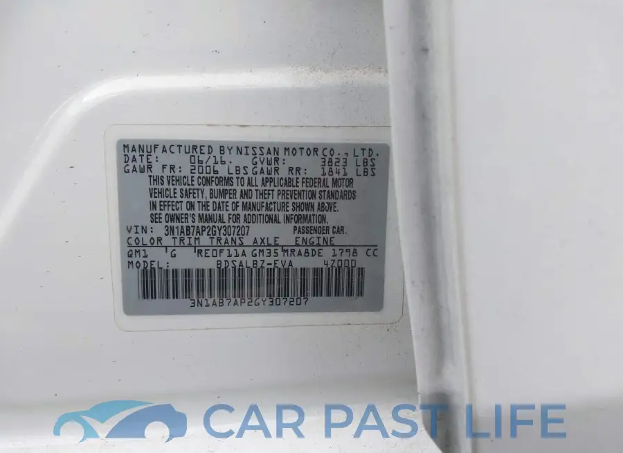 3N1AB7AP2GY307207# 9