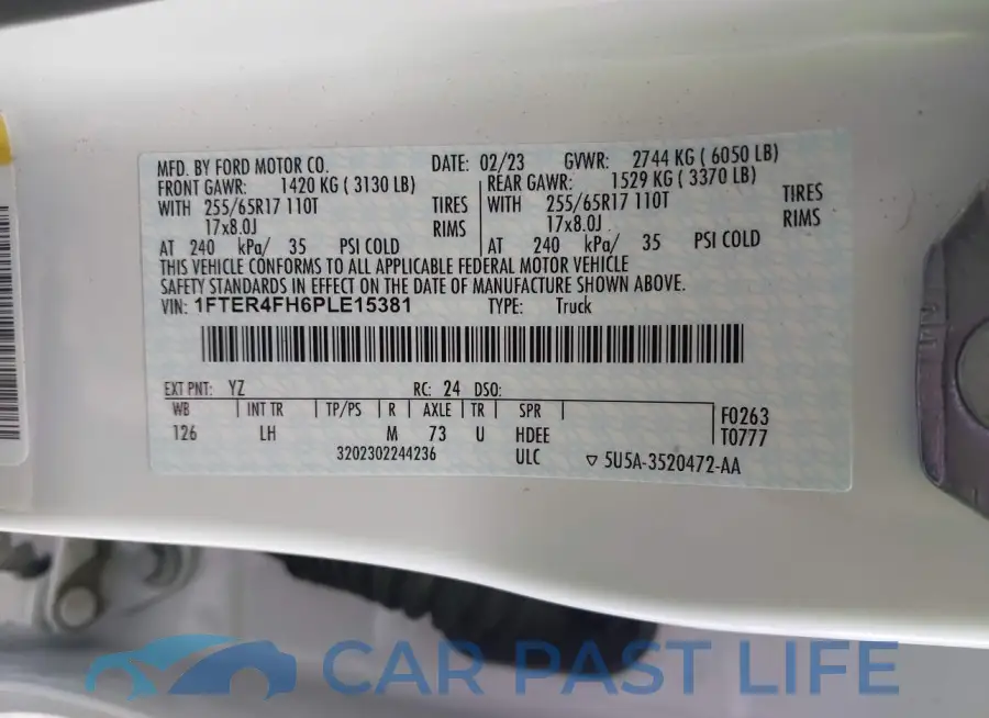 1FTER4FH6PLE15381# 9