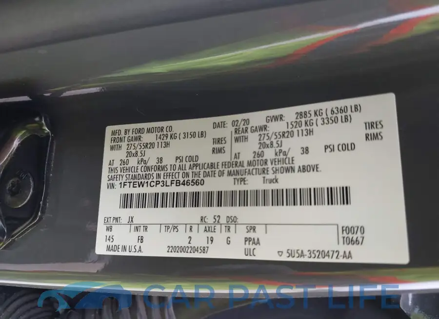 1FTEW1CP3LFB46560# 9