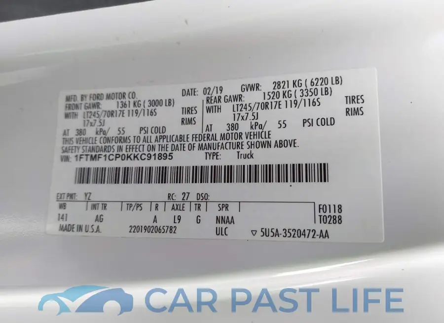 1FTMF1CP0KKC91895# 9