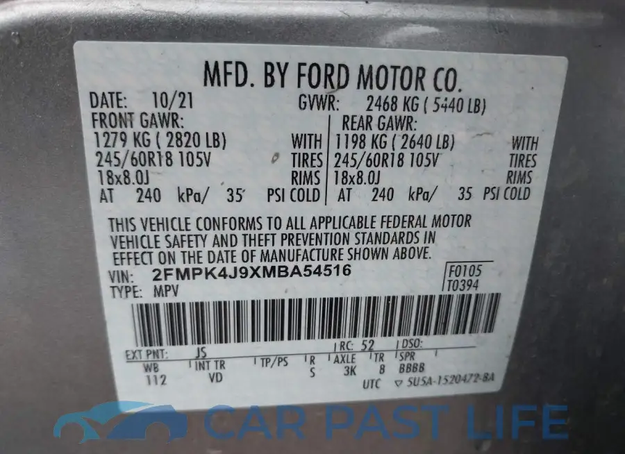 2FMPK4J9XMBA54516# 9
