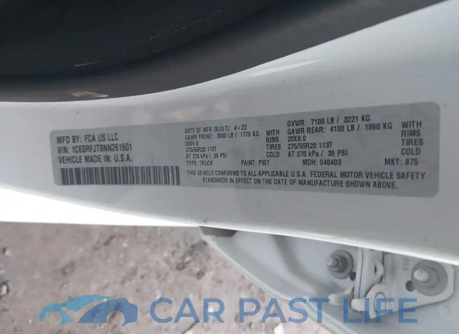 1C6SRFJT8NN261601# 9