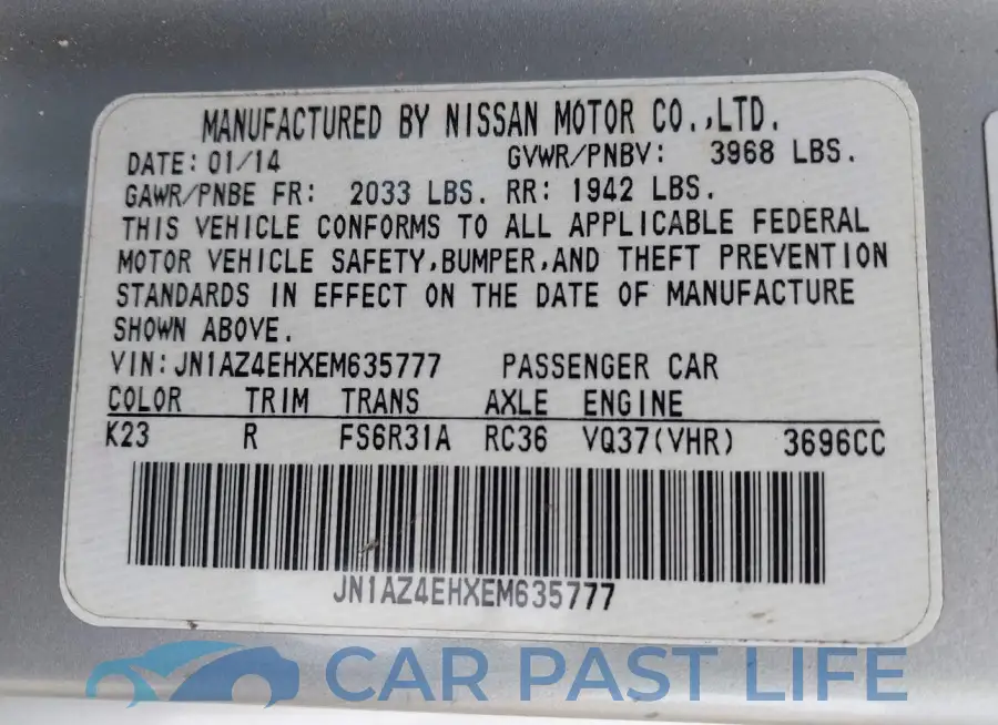 JN1AZ4EHXEM635777# 9