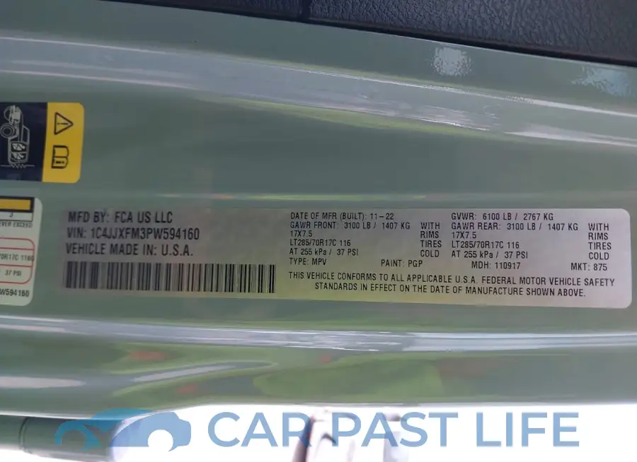 1C4JJXFM3PW594160# 9