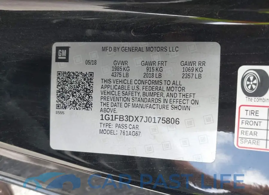 1G1FB3DX7J0175806# 9