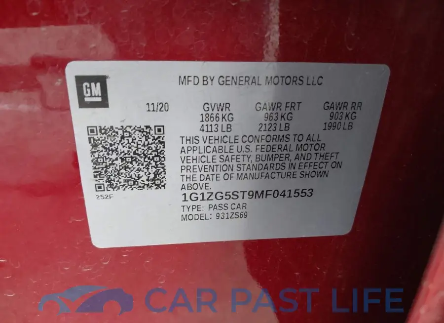 1G1ZG5ST9MF041553# 9