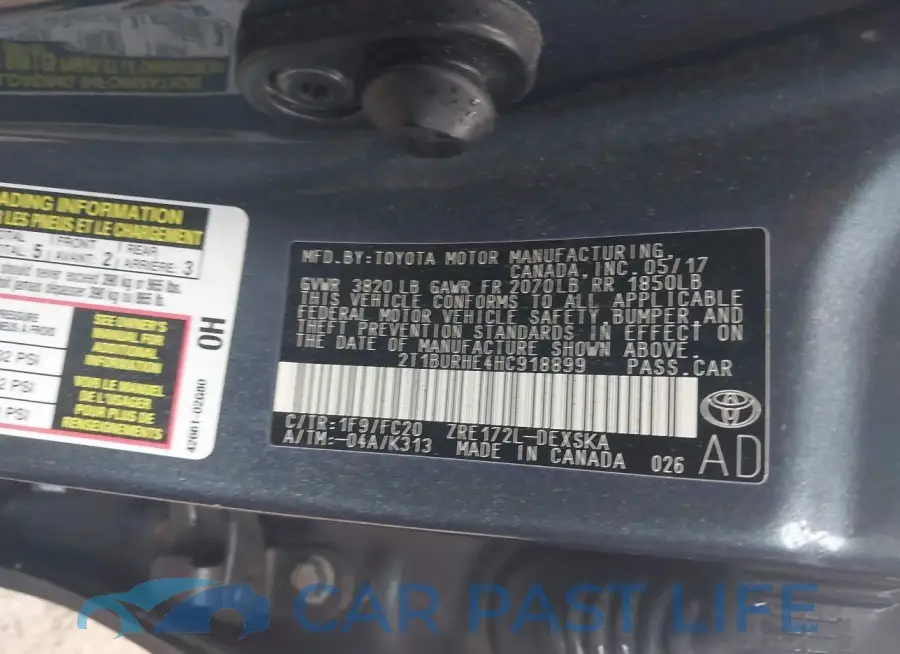 2T1BURHE4HC918899# 9