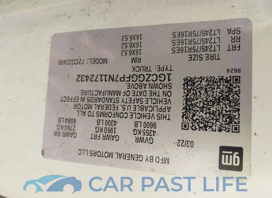 1GCZGGFP7N1172432# 9