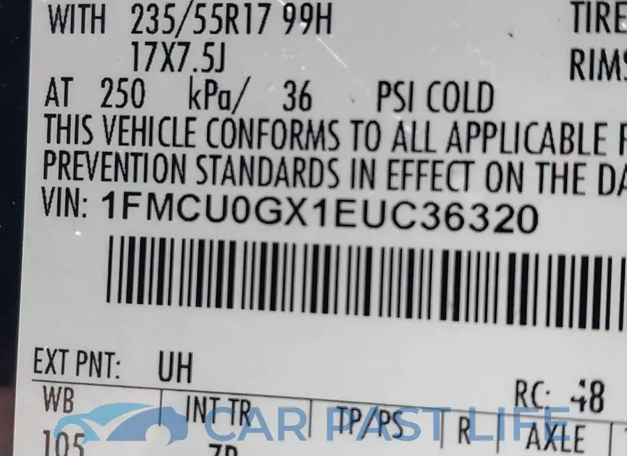 1FMCU0GX1EUC36320# 9