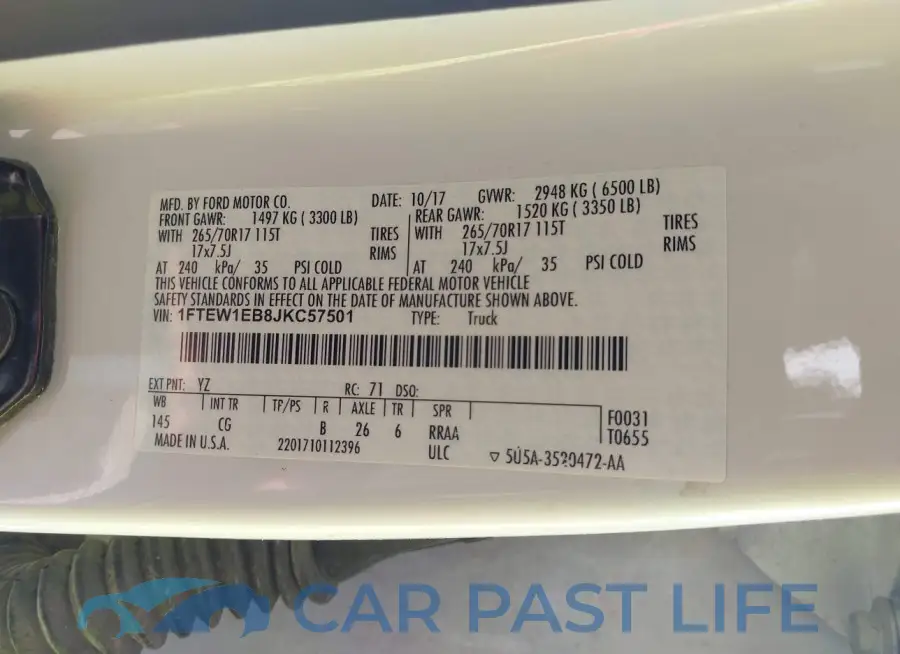 1FTEW1EB8JKC57501# 9