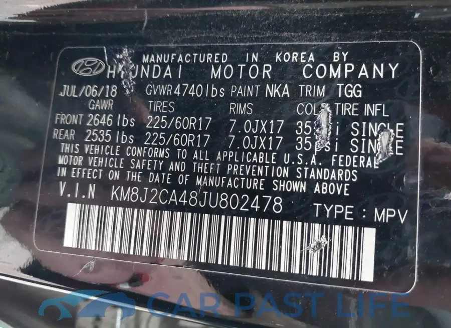 KM8J2CA48JU802478# 9