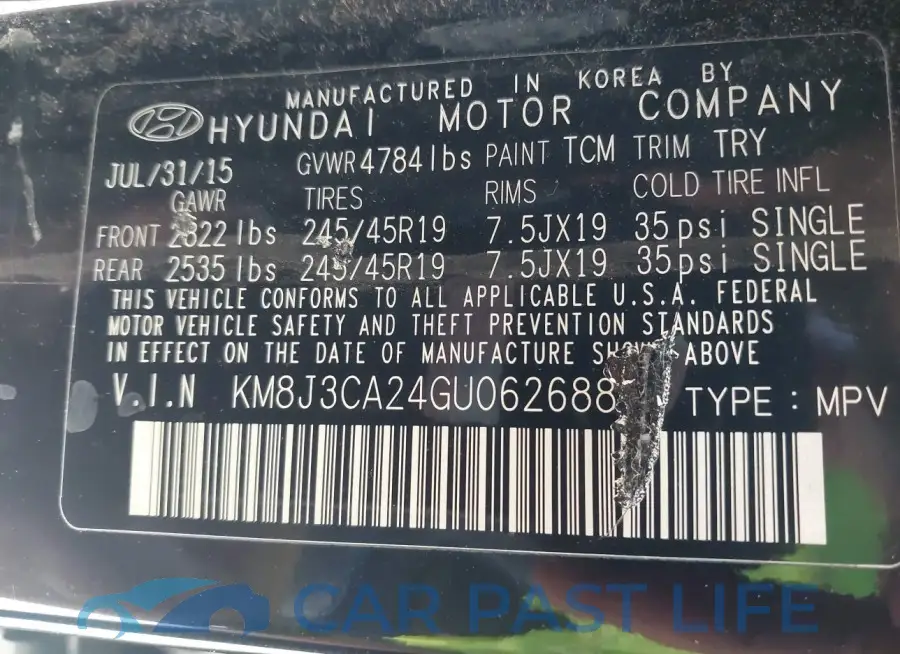 KM8J3CA24GU062688# 9