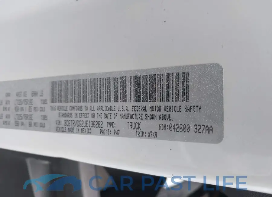 3C6TRVDG2JE136282# 9