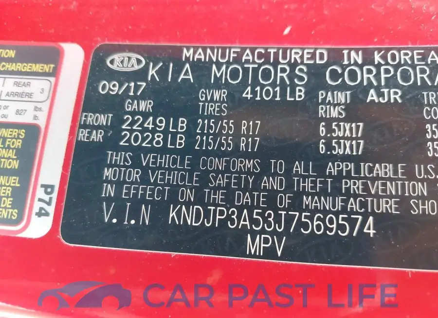 KNDJP3A53J7569574# 9