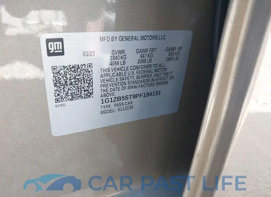 1G1ZB5ST9PF184151# 9
