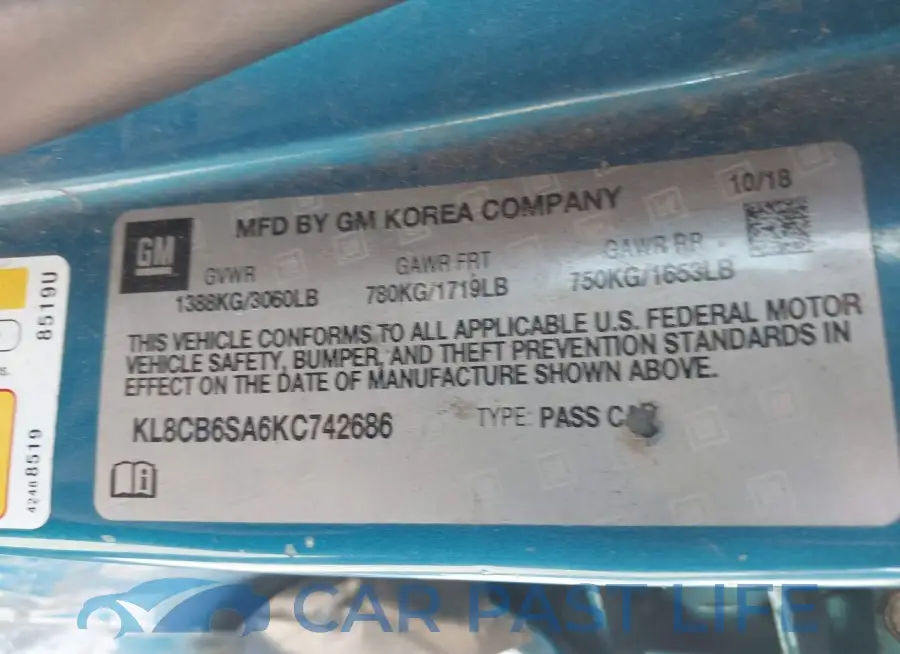 KL8CB6SA6KC742686# 9