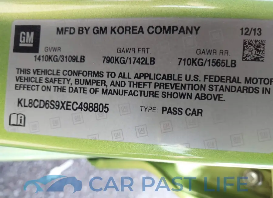KL8CD6S9XEC498805# 9