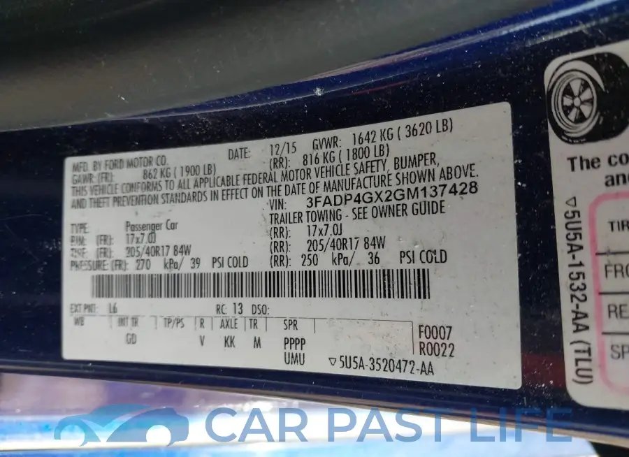 3FADP4GX2GM137428# 9