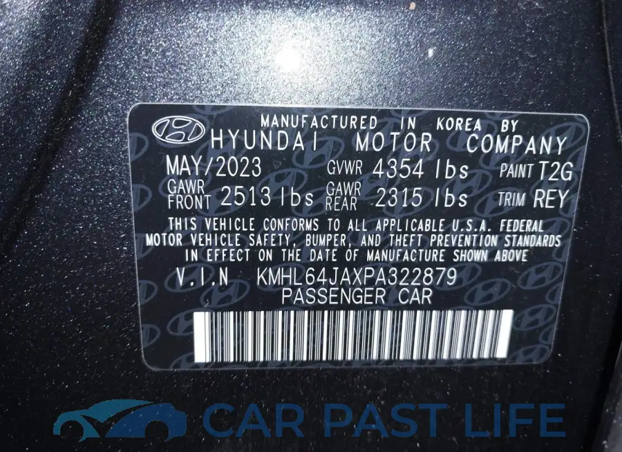 KMHL64JAXPA322879# 9