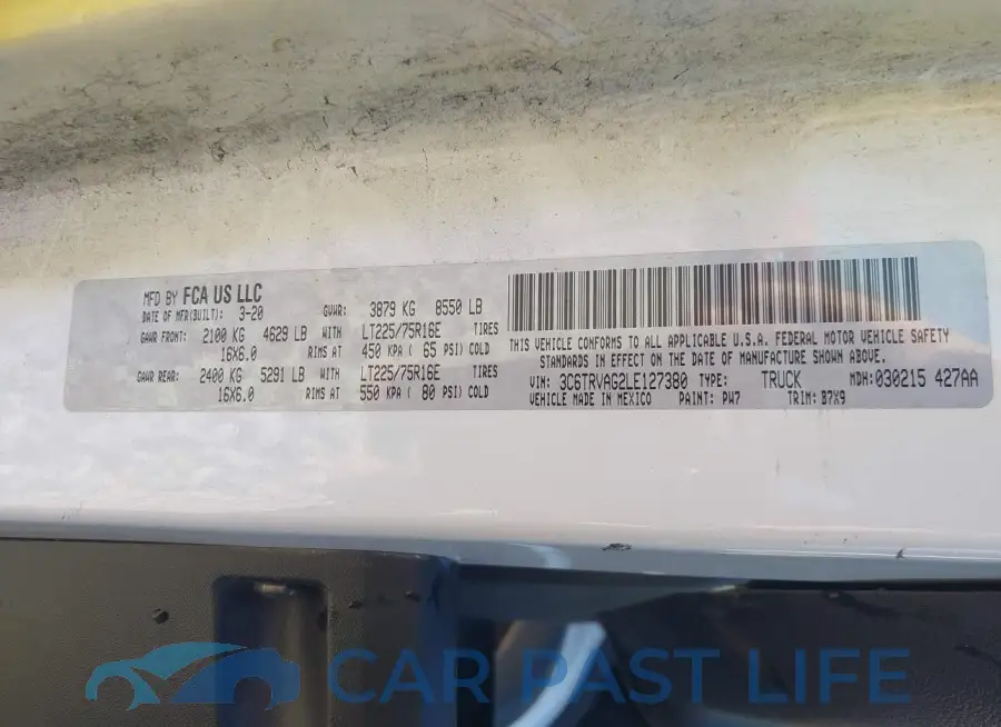 3C6TRVAG2LE127380# 9