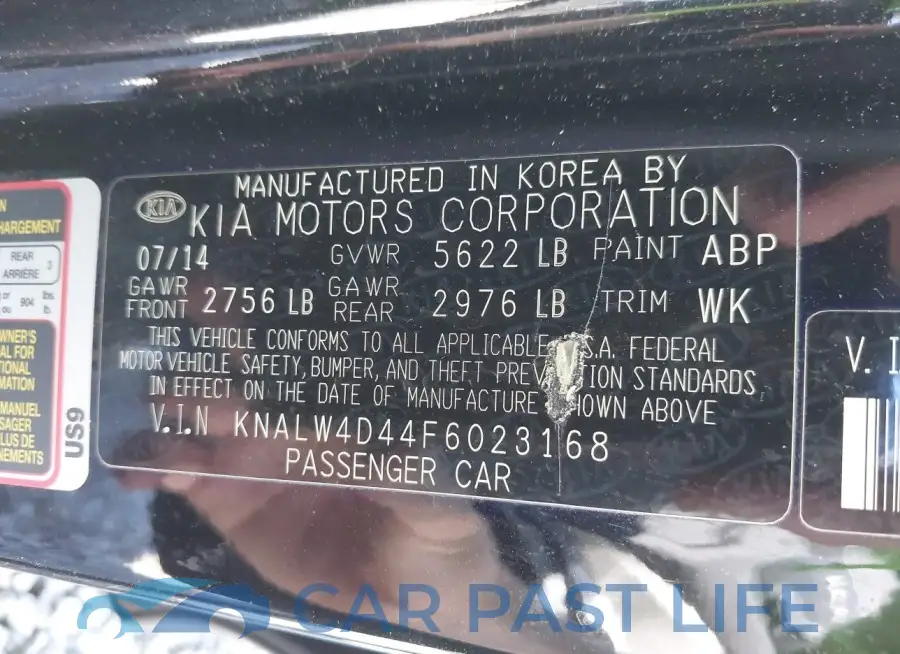KNALW4D44F6023168# 9