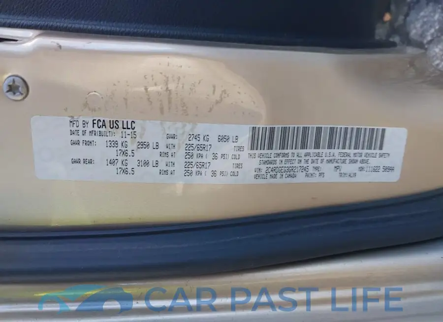 2C4RDGEG3GR217245# 9