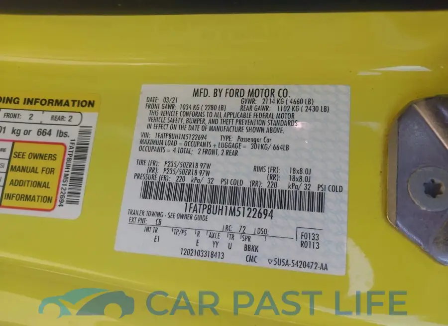 1FATP8UH1M5122694# 9
