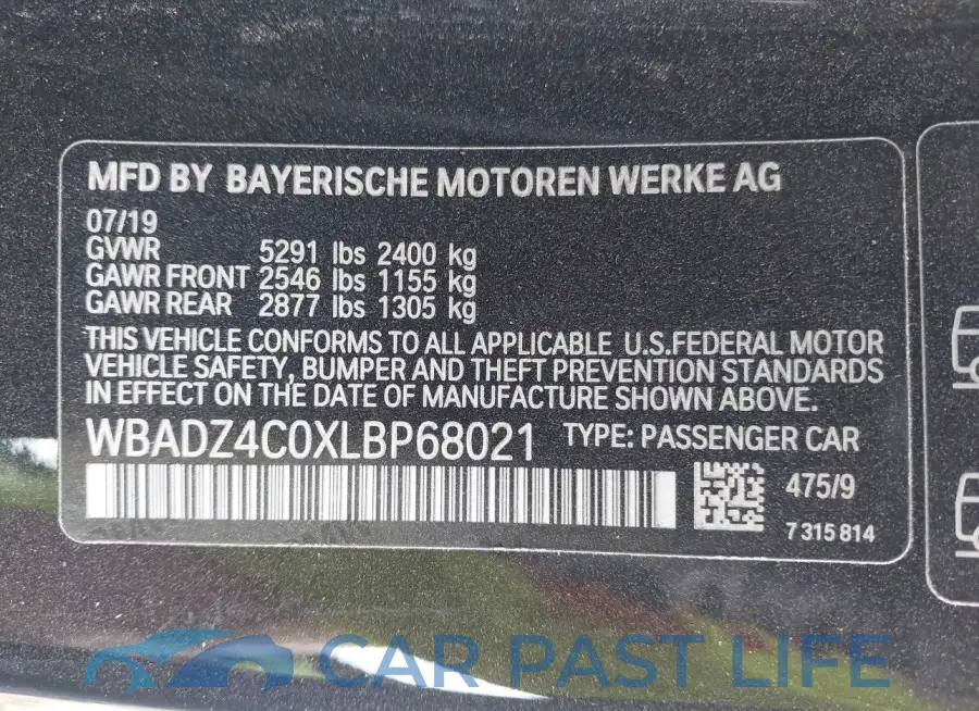 WBADZ4C0XLBP68021# 9