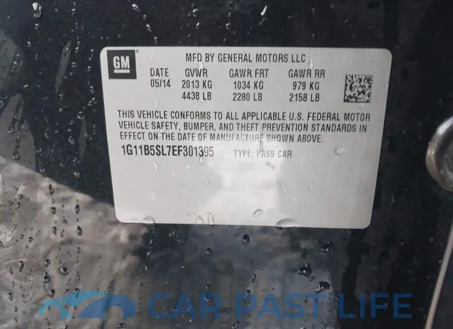 1G11B5SL7EF301395# 9