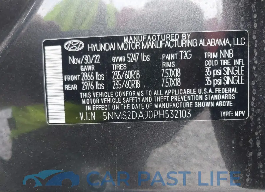 5NMS2DAJ0PH532103# 9
