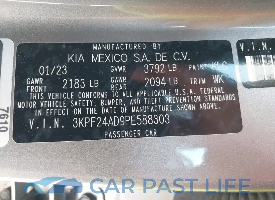 3KPF24AD9PE588303# 9